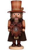 Christian Ulbricht Premium Nutcracker - Clockmaker with Key-wound Clock (Natural)                                                                                                                       