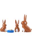 Dregeno Easter Figures - Rabbit Family                                                                                                                                                                  