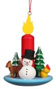 Christian Ulbricht Ornament - Candle with Snowman                                                                                                                                                       