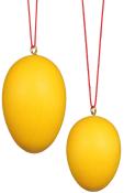 Christian Ulbricht Ornament - Yellow colored Eggs - set 6                                                                                                                                               