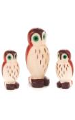 Dregeno Figures - Owl Family - Set of 3                                                                                                                                                                 