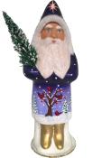 Schaller Paper Mache Candy Container - Santa Faded Blue                                                                                                                                                 