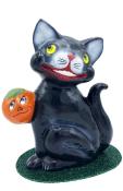 Schaller Paper Mache Figurine - Whimsical Cat with Pumpkin                                                                                                                                              