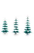 Dregeno Winter Trees - Small Assortment of 3 (8cm, 9cm and 11cm)                                                                                                                                        