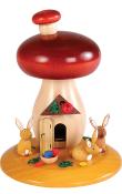 Richard Glaesser Incense Burner - Mushroom with Bunnies                                                                                                                                                 