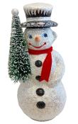 Schaller Paper Mache Candy Container - Large Snowman                                                                                                                                                    