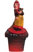 Schaller Paper Mache Candy Container - Witch on Chimney                                                                                                                                                 
