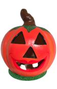 Schaller Paper Mache Candy Container - Pumpkin with Leaves                                                                                                                                              
