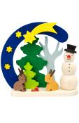 Graupner Ornament - Snowman with Bunnies                                                                                                                                                                