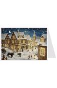 Sellmer Advent Calendar Postcard - Nostalgic Christmas Village                                                                                                                                          
