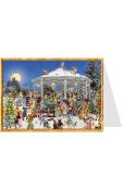 Sellmer Advent Calendar Postcard - Christmas at the Pavillion                                                                                                                                           