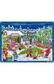 Sellmer Advent Calendar - Outdoor Christmas Market Scene                                                                                                                                                