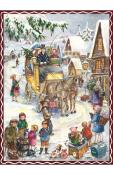 Sellmer Advent - Snowy Horse and Carriage Scene                                                                                                                                                         