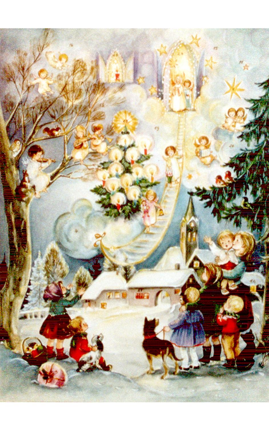 Sellmer Advent - Children with Angels                                                                                                                                                                   