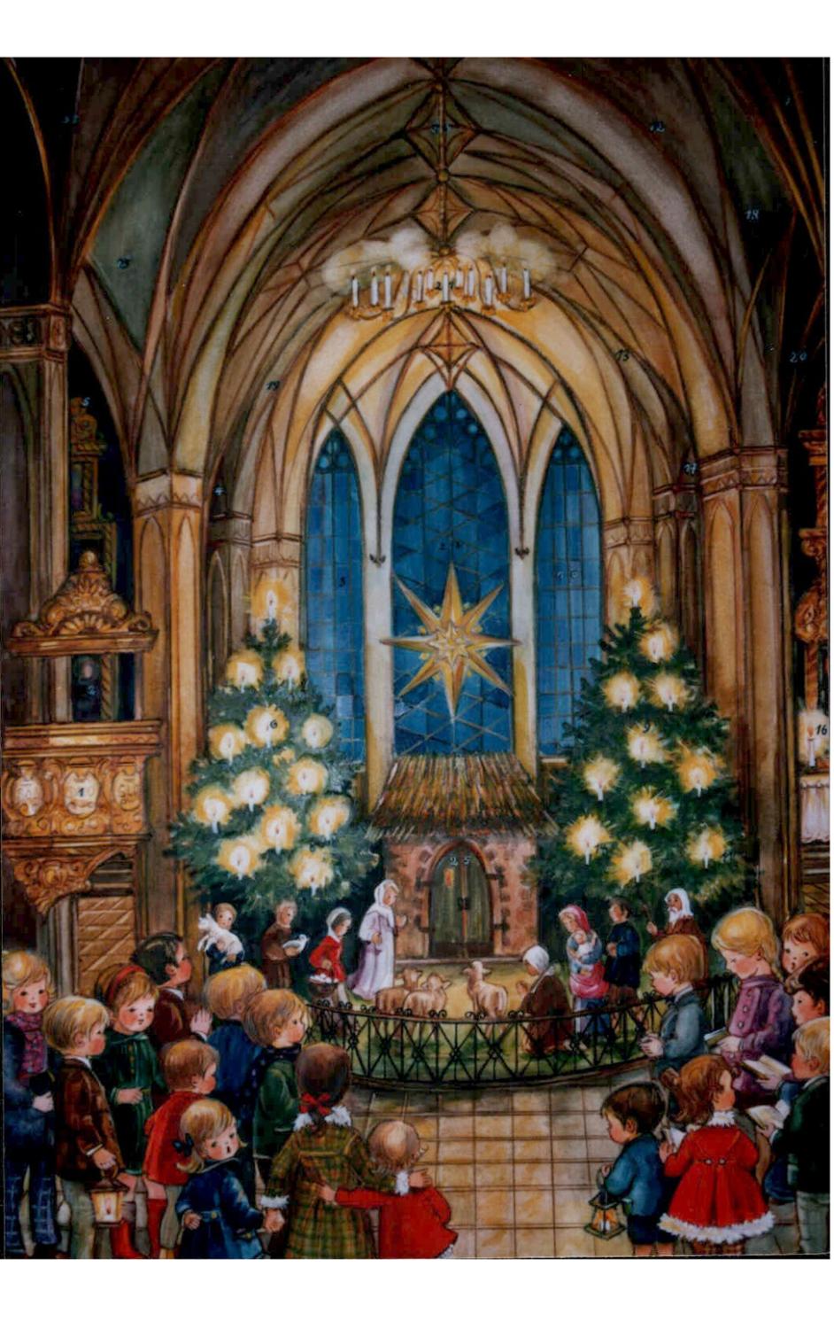 Sellmer Advent - Altar in Church Scene                                                                                                                                                                  