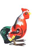 Collectible Tin Toy - Hopping Rooster                                                                                                                                                                   