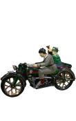 Collectible Tin Toy - Motorcycle with Passenger in Sidecar                                                                                                                                              