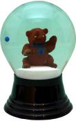 Perzy Snowglobe - Medium Teddy Bear with Balloon                                                                                                                                                        